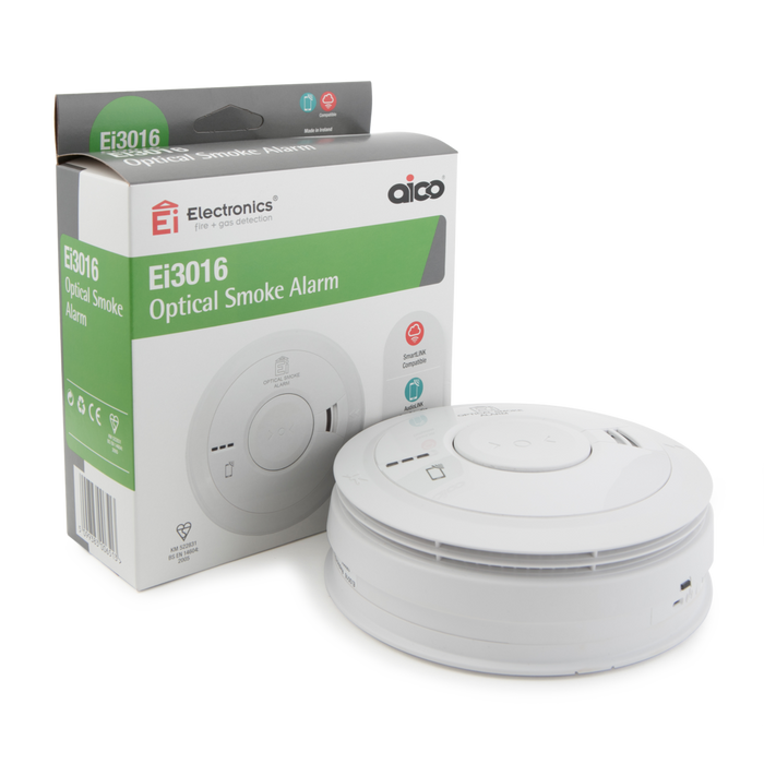 Aico Ei3016 Mains Powered Optical Smoke Alarm