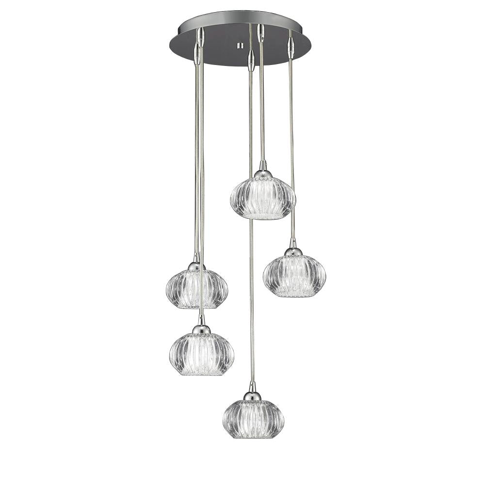 5/4432LF 3 Light Multi Light Pendant Chrome