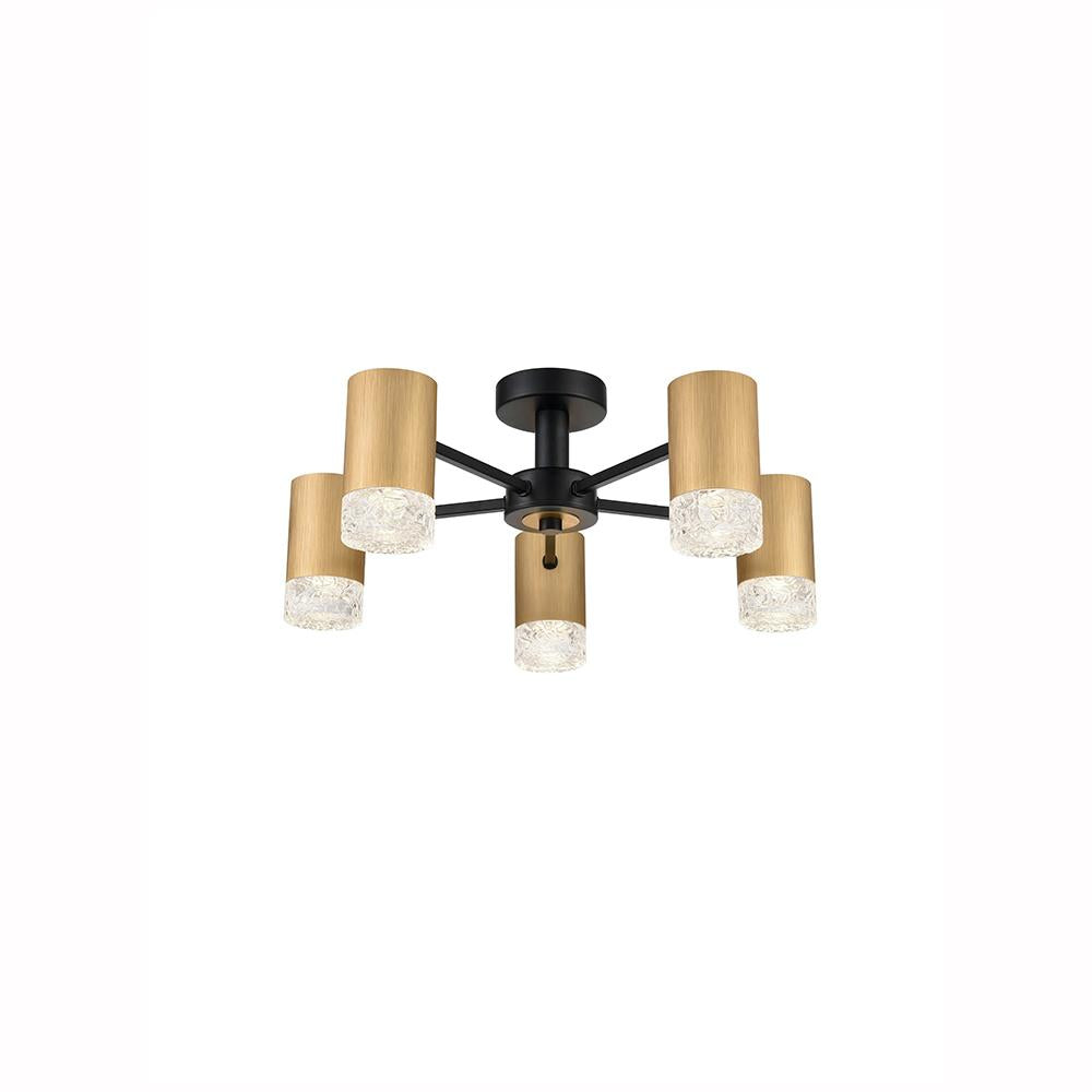 5-3242LF 5 Light Semi Flush Light Gold