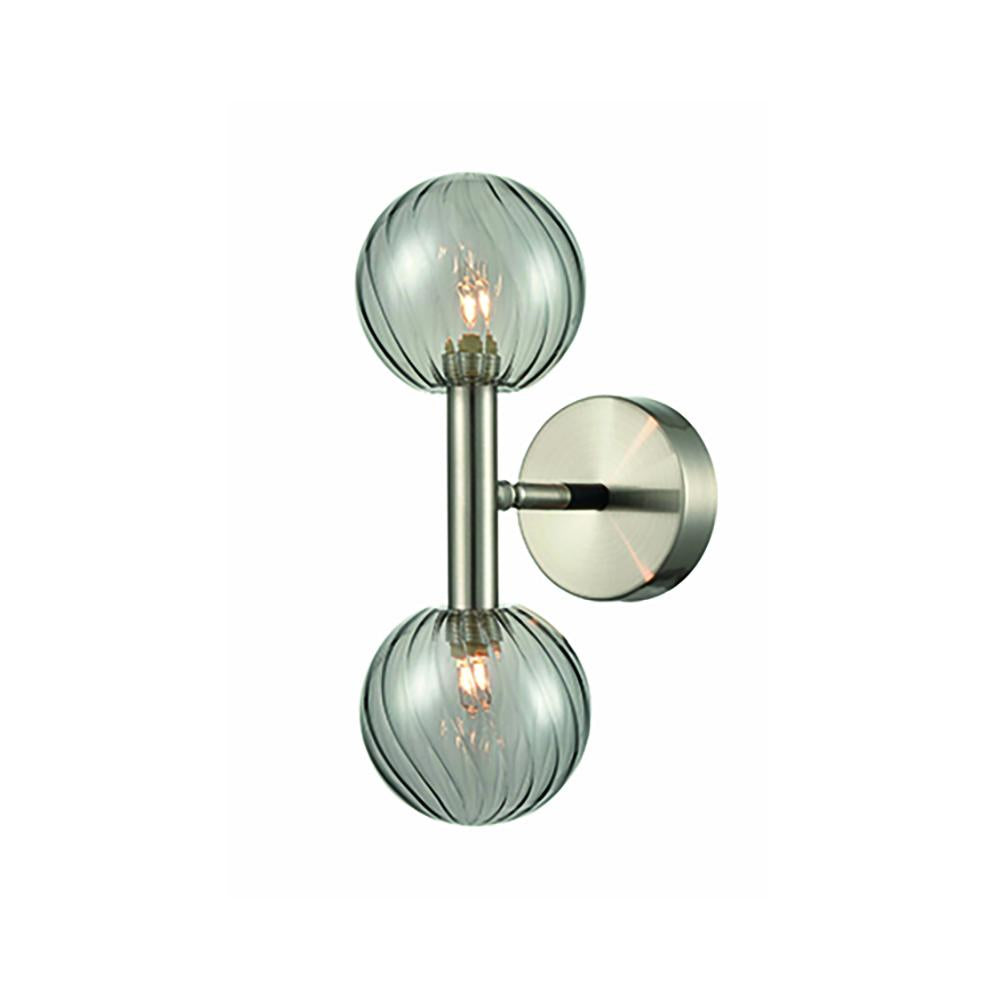 2-6342LF 2 Light Wall Light Satin Nickel