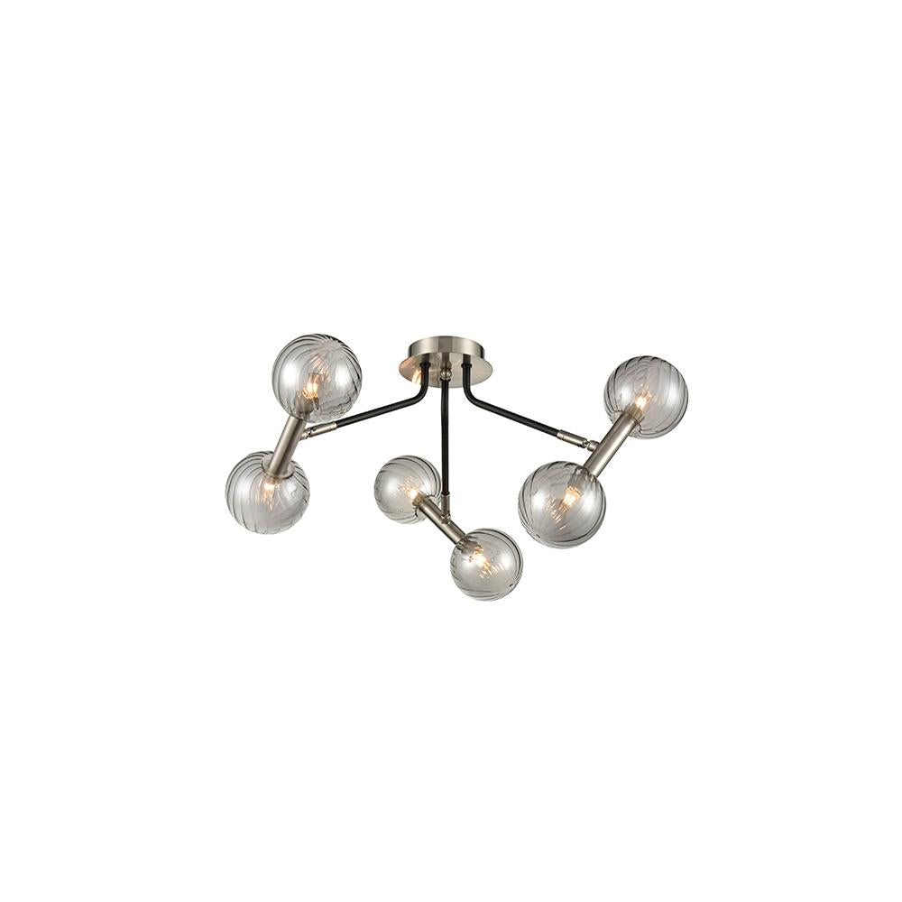 6-6342LF 6 Light Semi Flush Ceiling Light Satin Nickel