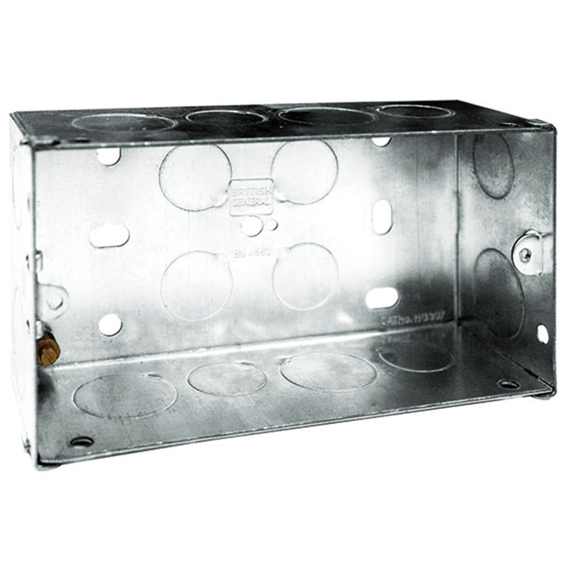 SND Electrical 2G35 2 Gang 35mm Metal Box - SND Electrical Ltd