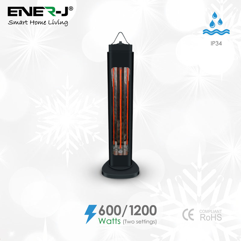 Ener-J Portable Infrared Heater 600W/1200W with Oscillation