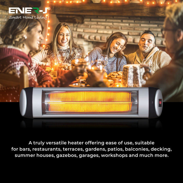 Ener J Wall mounted Patio Heater with Quartz Tube 2000W
