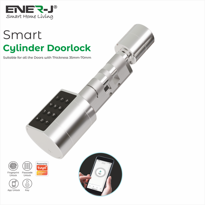 Ener J Smart Lock Cylinder for Doors 35-70mm