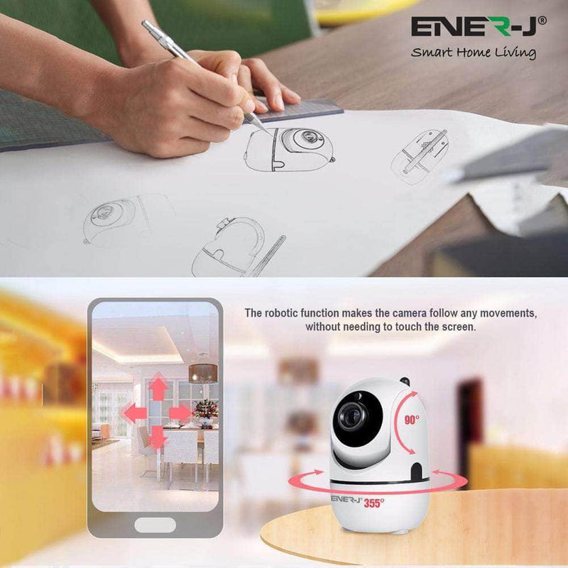 ENER-J Smart Wireless 360° Indoor IP Pan & Tilt Camera IPC1023