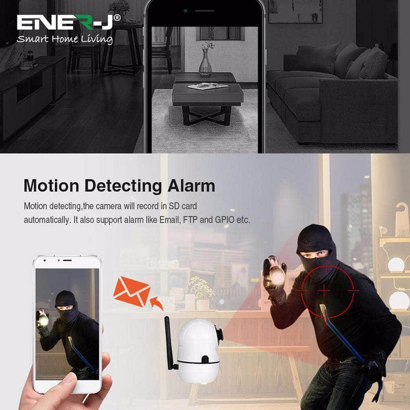 ENER-J Smart Wireless 360° Indoor IP Pan & Tilt Camera IPC1023