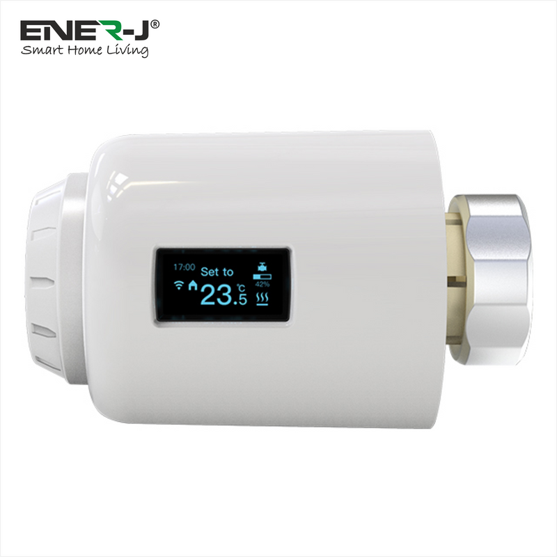 Ener J Smart Thermostatic Radiator Valve, No Hub Needed, APP & Voice Control