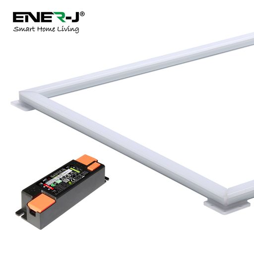 Ener J LED Splicing Borderline Panel 60x60cms CCT Switchable (6000K-4000K-3000K), 4000 Lumens -  Pack of 4