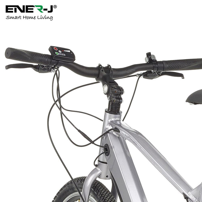 Ener J Lectro Adventurer Mens 26" Electric Bike, Inbuilt Battery Design, Silver