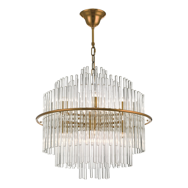 LUK1735 13 Light Suspended Light Brushed Antique Gold