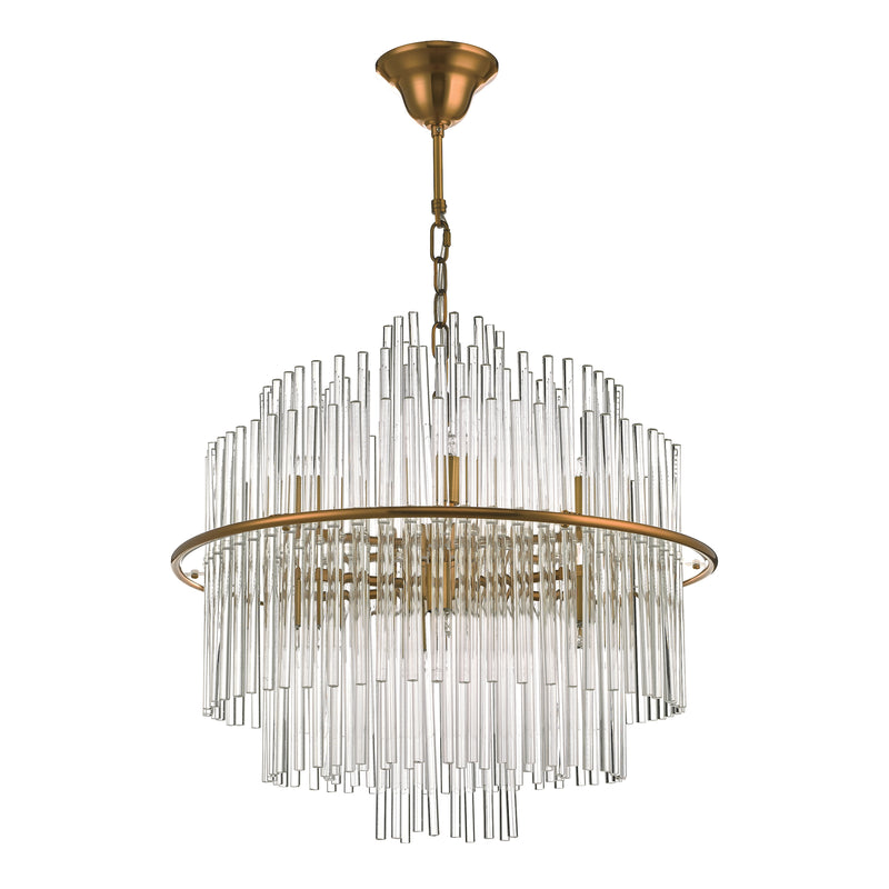 LUK1735 13 Light Suspended Light Brushed Antique Gold