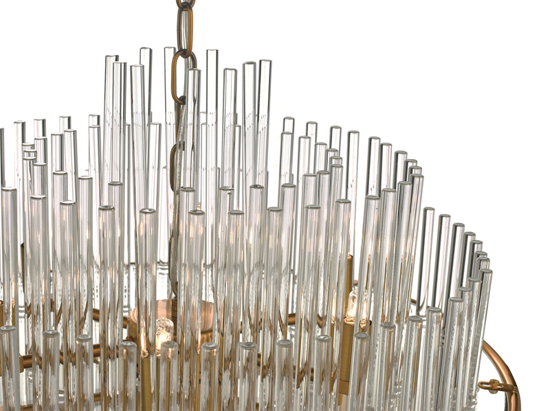 LUK1735 13 Light Suspended Light Brushed Antique Gold