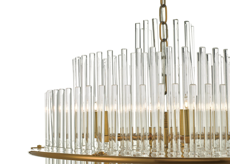 LUK1735 13 Light Suspended Light Brushed Antique Gold