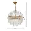 LUK1735 13 Light Suspended Light Brushed Antique Gold