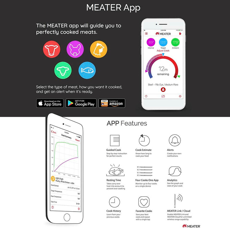 MEATER Block - Set of 4 Meat Thermometers with Stand