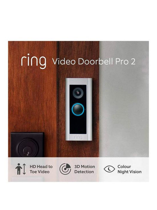 Ring Video Doorbell Pro 2 with Plug-In Adapter