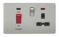 Knightsbridge SFR8333NBC 45A Dp Switch & 13A Switched Socket Brushed Chrome MLA - SND Electrical Ltd
