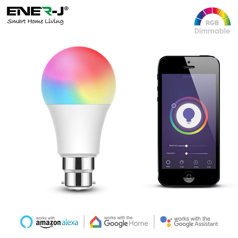 Ener-J Smart WiFi Colour Changing LED Bulb 9W BC/B22