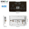 Ener-J Smart 13A Double Socket with Dual USB - Black