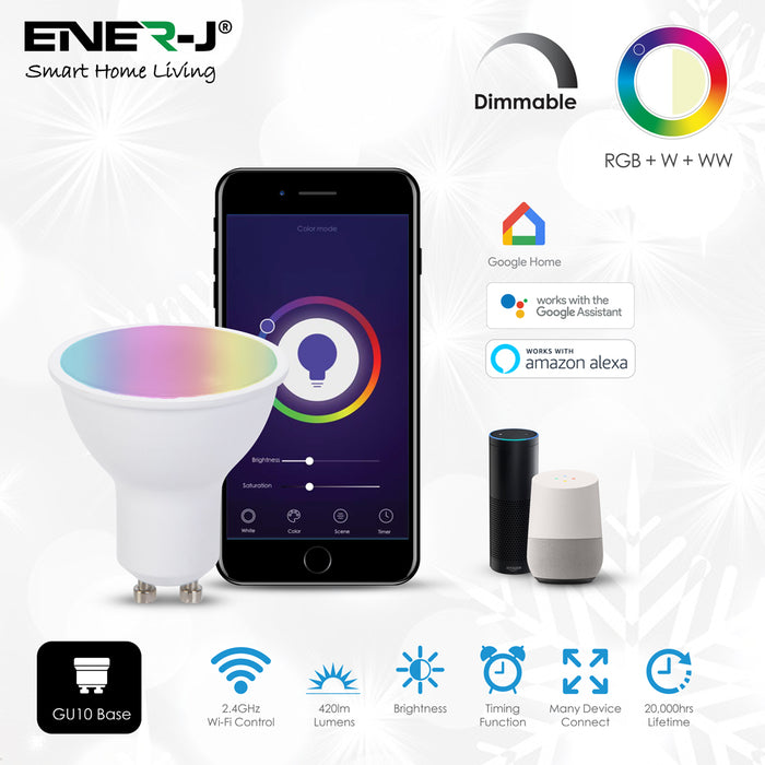 Ener J Smart WiFi 5W GU10 LED Spotlight