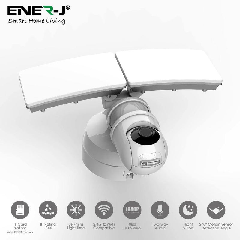 ENER-J Smart 1080p LED Floodlight Camera Wired - White SHA5293