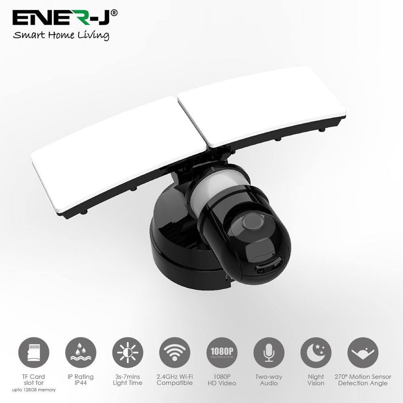 ENER-J Smart 1080p LED Floodlight Camera - Black SHA5294