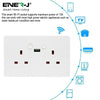 Ener-J Smart Wi-Fi Double Socket + USB (White Body)