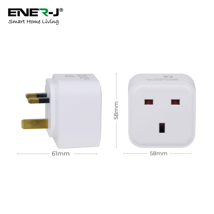Ener J WiFi Smart Mini plug square UK BS Plug (3 pack) SHA5324-3(MYS1002)