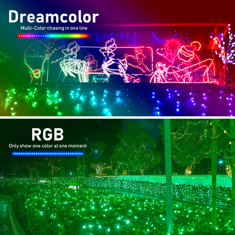 Ener-J RGB Fairy Lights 5 Meter Cable, 50 LED'S, WiFi+BLE+IR with Remote Control, UK 3 Pin & USB Port