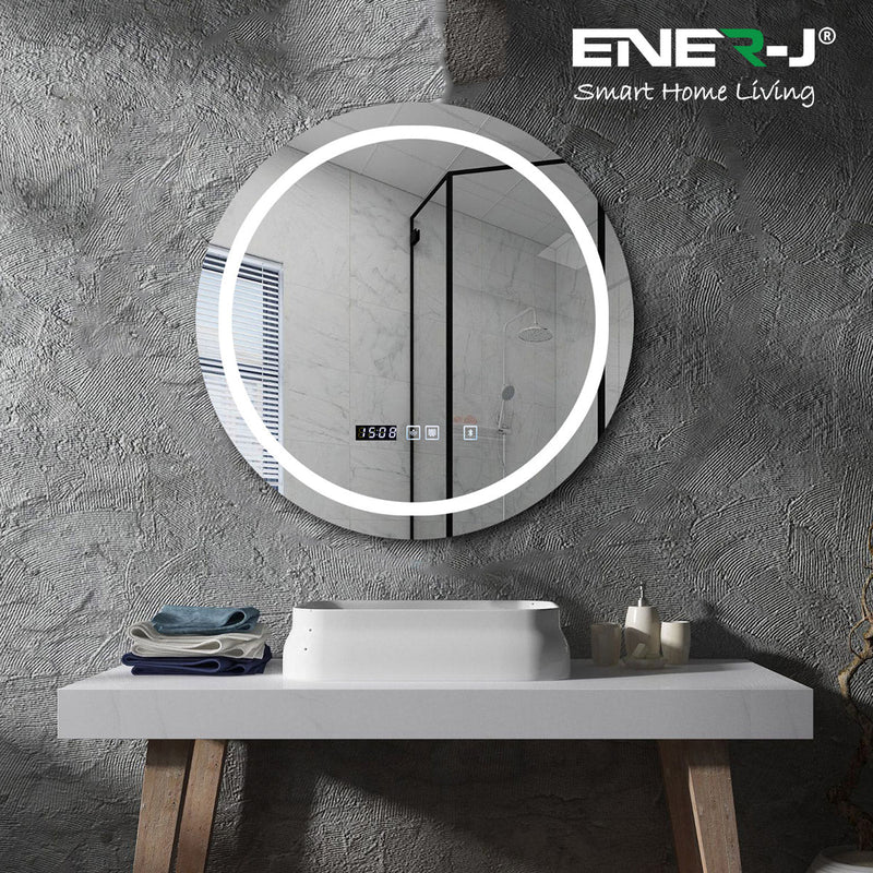 Ener-J Round LED Mirror with Bluetooth Speaker, CCT Changing & Touch Sensor