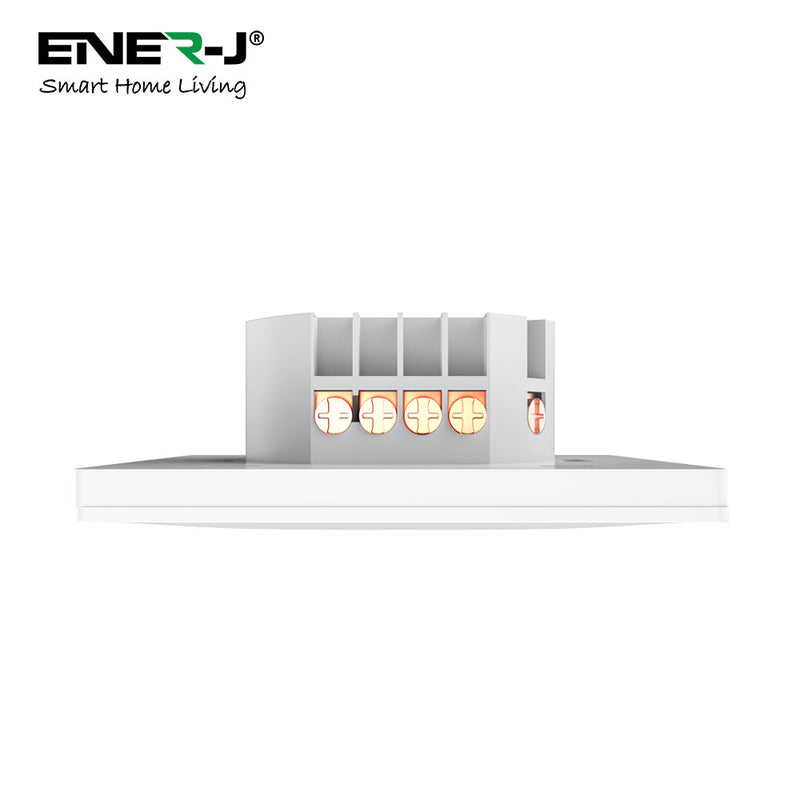 Ener-J 2 Gang Smart Push Button Mechanical Light Switch, (No Neutral Needed)