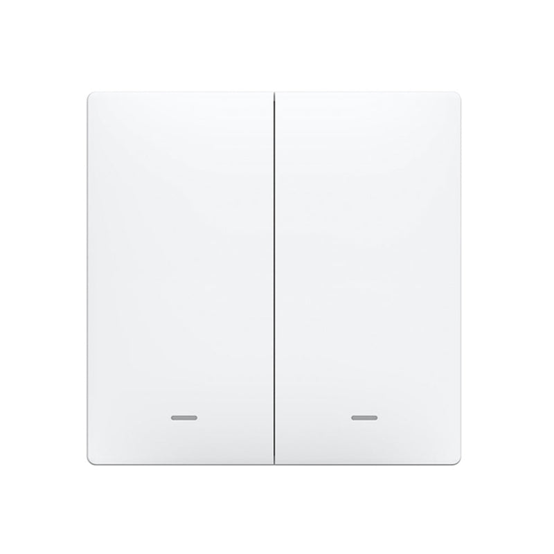 Ener-J 2 Gang Smart Push Button Mechanical Light Switch, (No Neutral Needed)