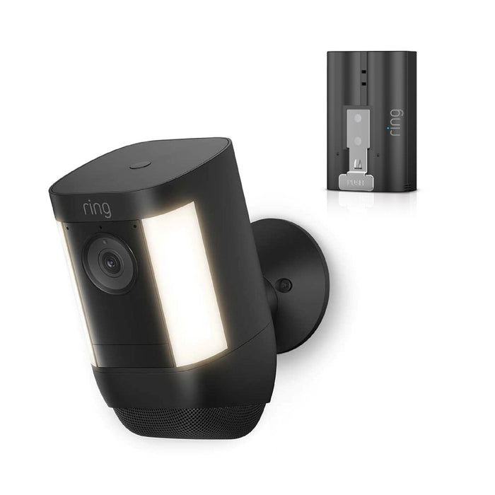 Ring Spotlight Cam Pro Battery Black & Extra Quick Release Battery *BUNDLE*
