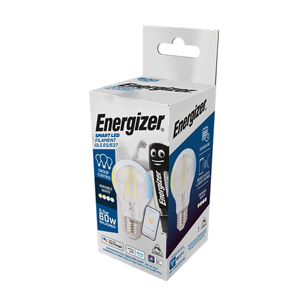 Energizer Smart E27 (ES) GLS Filament Bulb CCT - S18477 6.5W 806lm (Boxed)