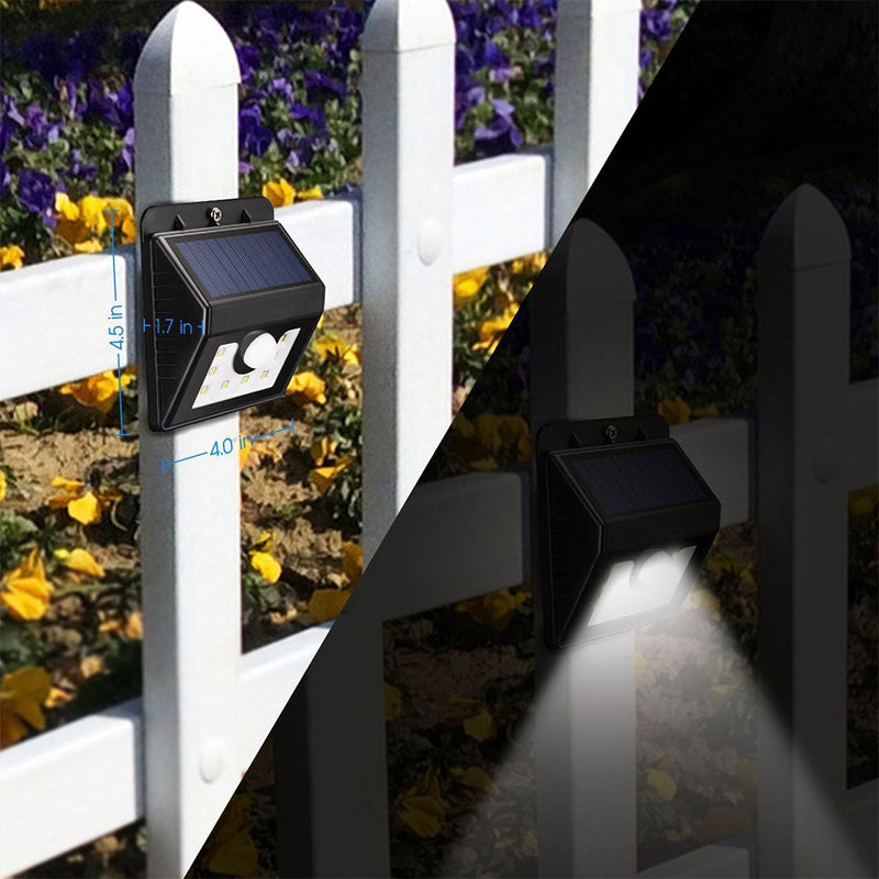 Ener J 0.55W PIR Solar Wall Lights, 200 Lumens, 1200 mAh Battery, 6500K