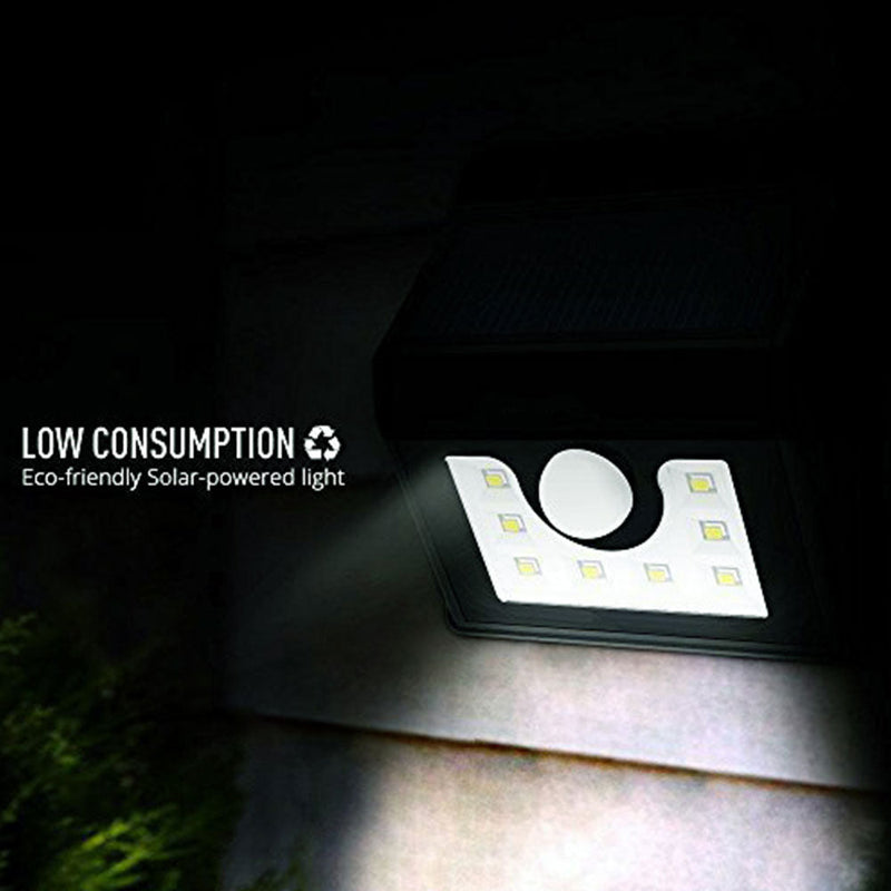 Ener J 0.55W PIR Solar Wall Lights, 200 Lumens, 1200 mAh Battery, 6500K