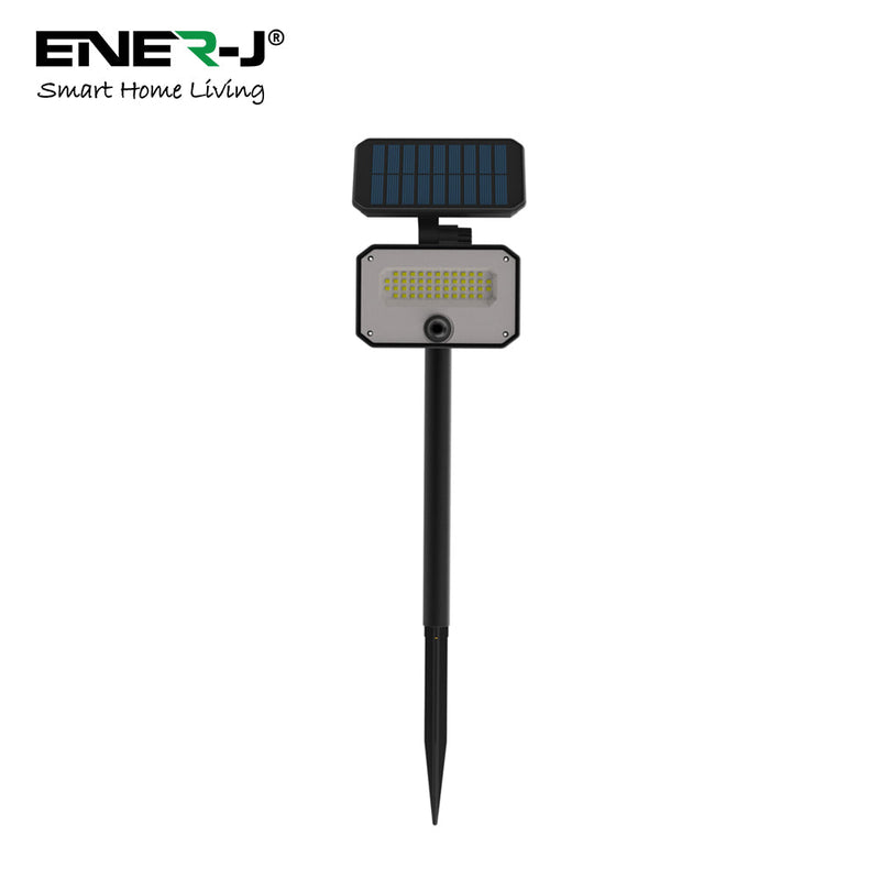 Ener J 8W PIR Solar Floodlight & Remote with 6000K Motion Sensor Light