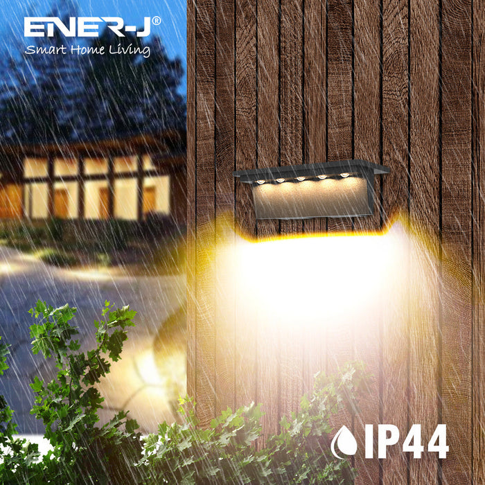 Ener J Smart Solar Powered LED Deck/Fence Light 2 Colour 3000K & 6000K - 2 Piece