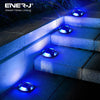 Ener-J Smart Solar Powered LED Floor Lights 6000K + Blue- 2 Piece