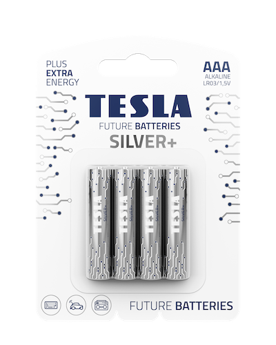 TESLA AAA SILVER+ (LR03 / BLISTER FOIL 4 PCS)