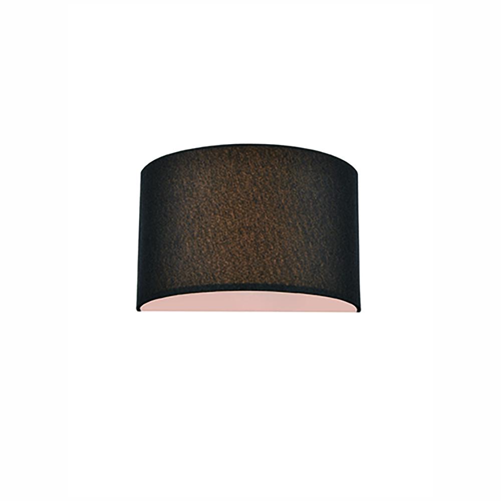 7811/141BW Wall Light with Flush Shade Black