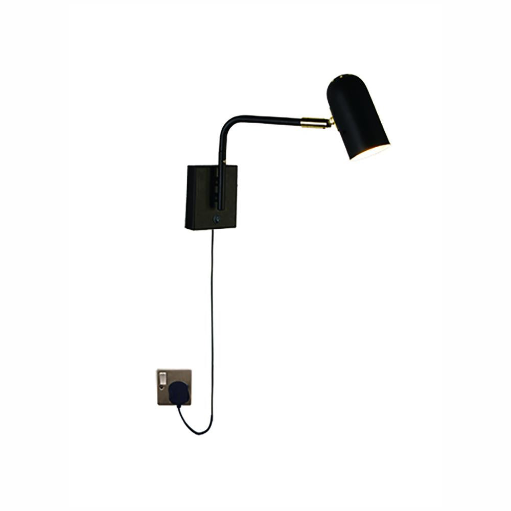 841BW Wall Light with Adjustable Head & Plug