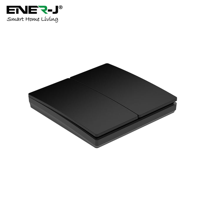 Ener-J 2 Gang Wireless Kinetic Switch ECO RANGE - Black
