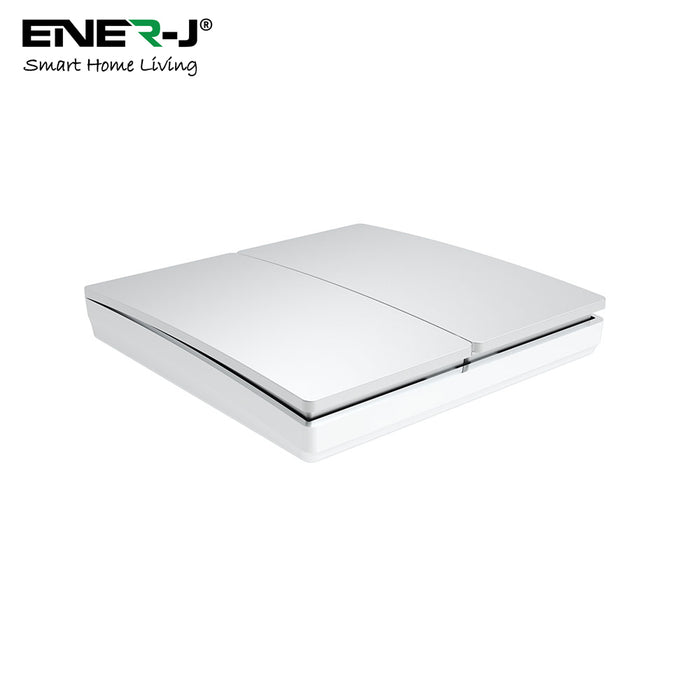Ener-J 2 Gang Wireless Kinetic Switch ECO RANGE - Silver
