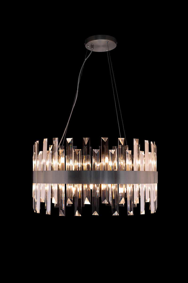 Band 55cm Pendant In Matt Silver