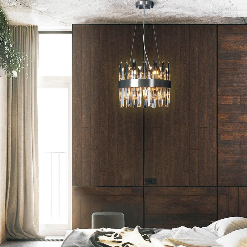 Band 35cm Pendant In Matt Silver