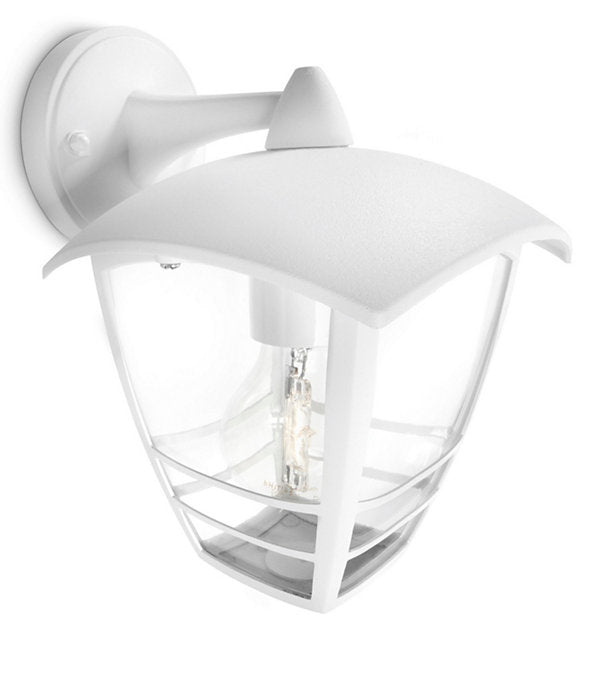 Philips Creek 1x60W 230V Down Outdoor Wall Lantern White
