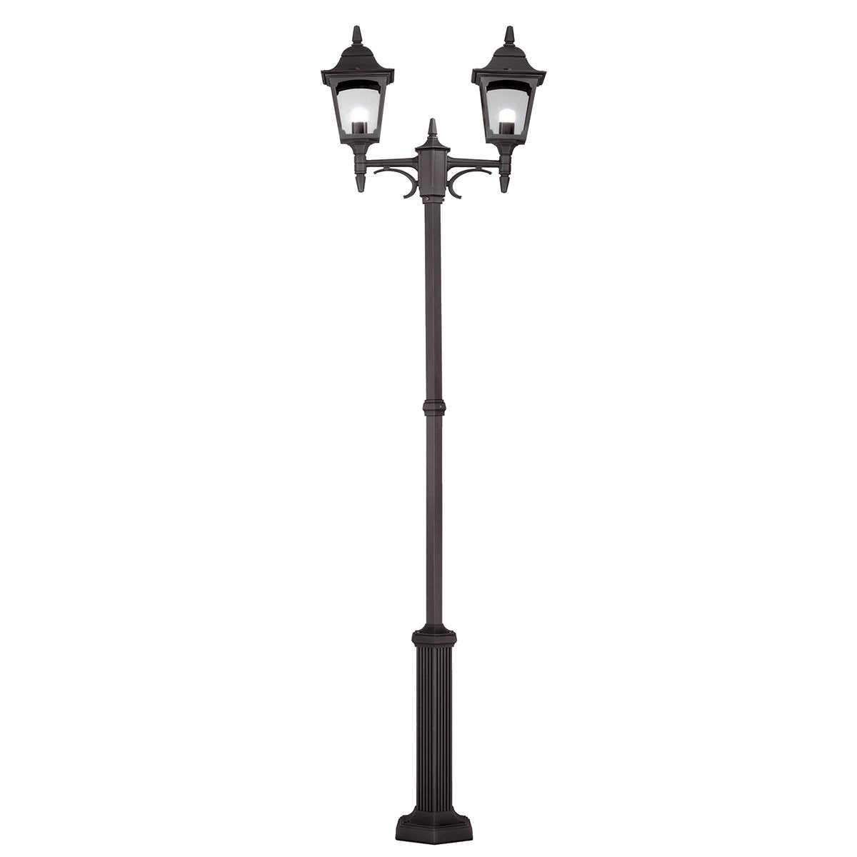 CP8-BLACK Chapel 2 Light Twin Lamp Post Black