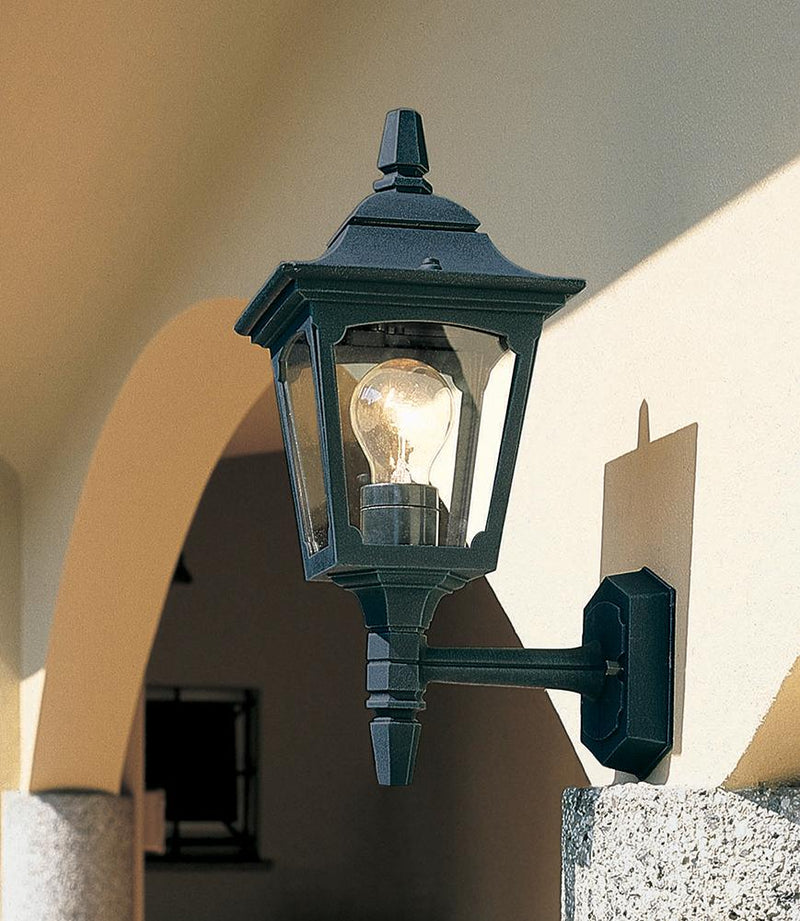 CPM1-BLACK Chapel 1 Light Mini Up Wall Light Black